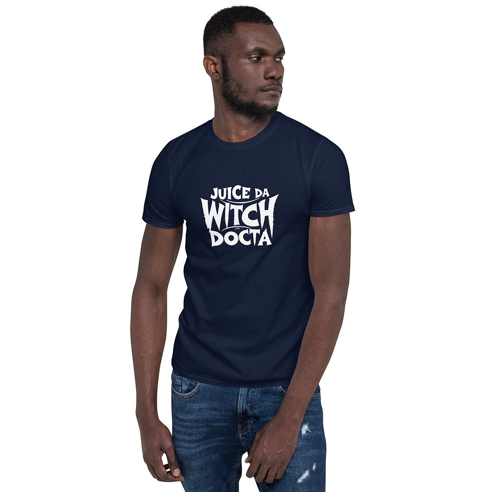 Thumbnail: Juice Da Witch Docta White Logo Short-Sleeve Unisex T-Shirt (Colors Available)