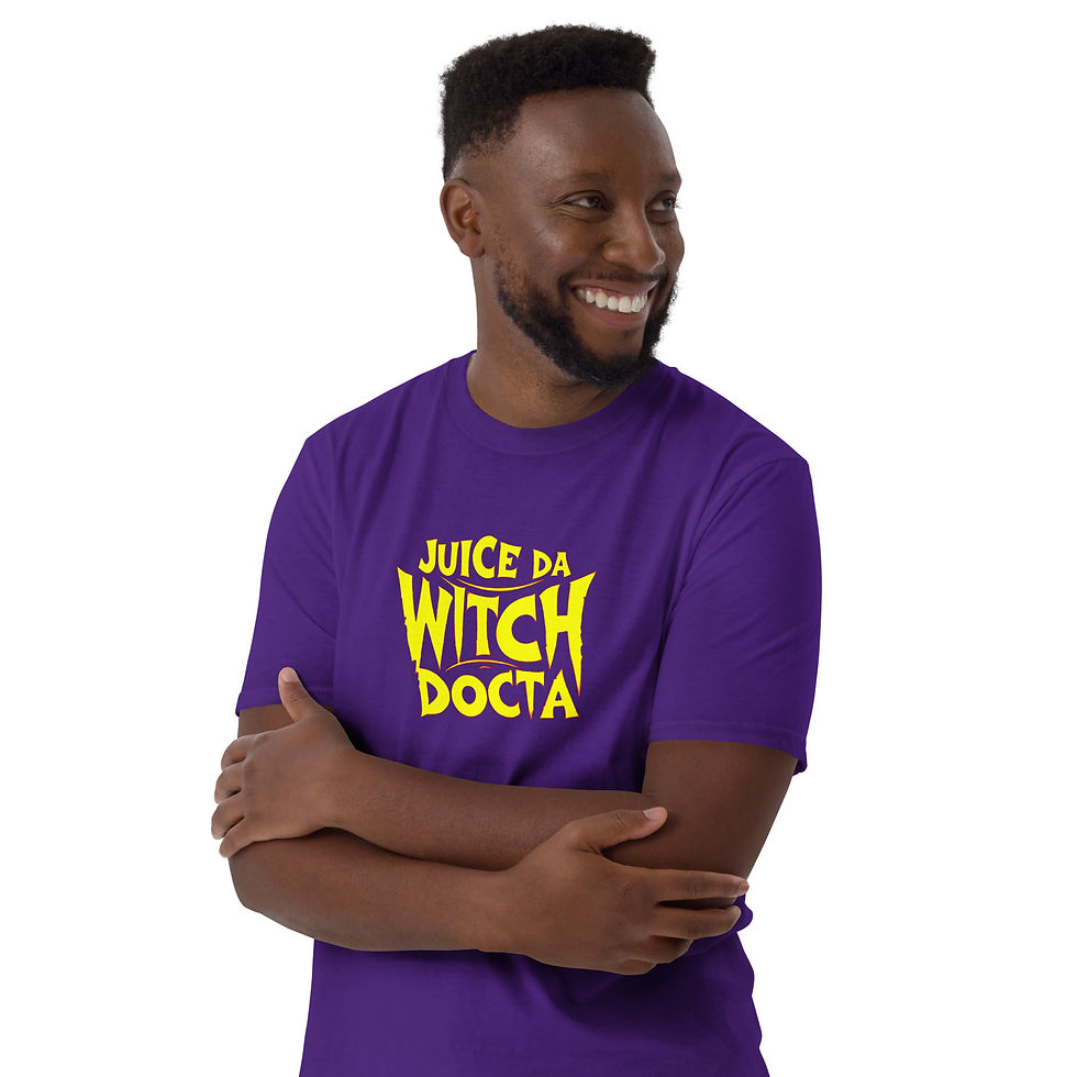 Thumbnail: Juice Da Witch Docta Short-Sleeve Unisex T-Shirt Classic Logo (Colors Available)