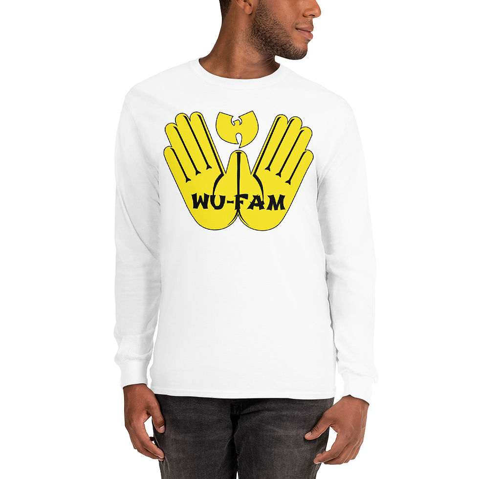 Thumbnail: WU-FAM Classic Yellow Logo Men’s Long Sleeve Shirt (Colors Available)