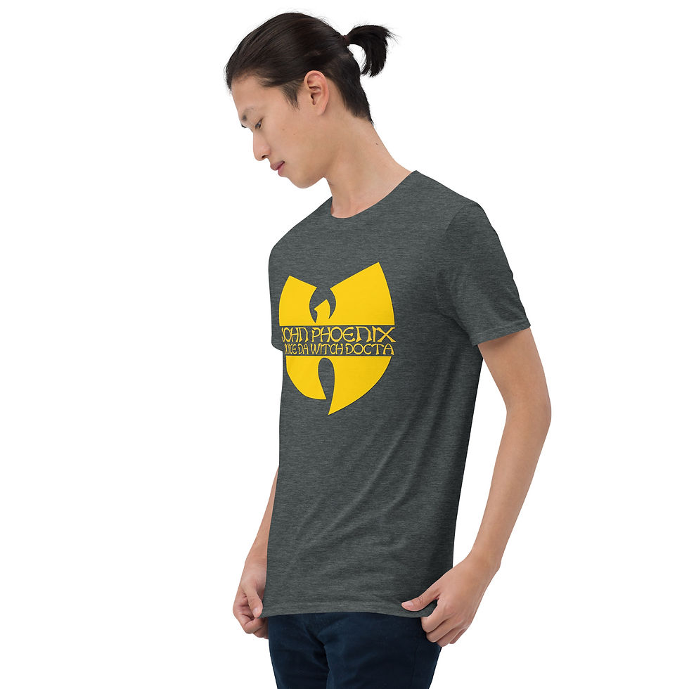 Thumbnail: WU-FAM John Phoenix Yellow Logo Short-Sleeve Unisex T-Shirt (Colors Available)