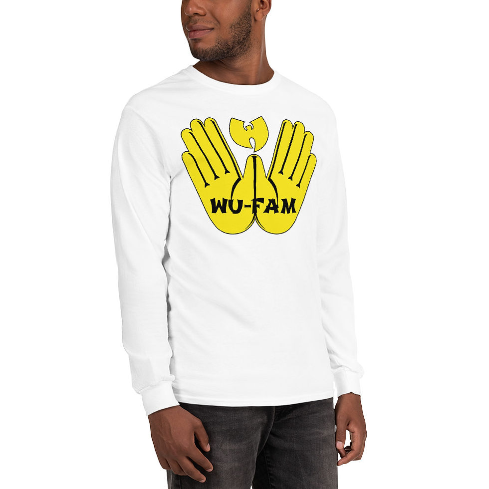 Thumbnail: WU-FAM Classic Yellow Logo Men’s Long Sleeve Shirt (Colors Available)