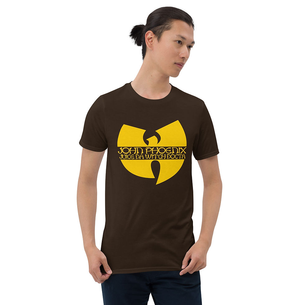 Thumbnail: WU-FAM John Phoenix Yellow Logo Short-Sleeve Unisex T-Shirt (Colors Available)