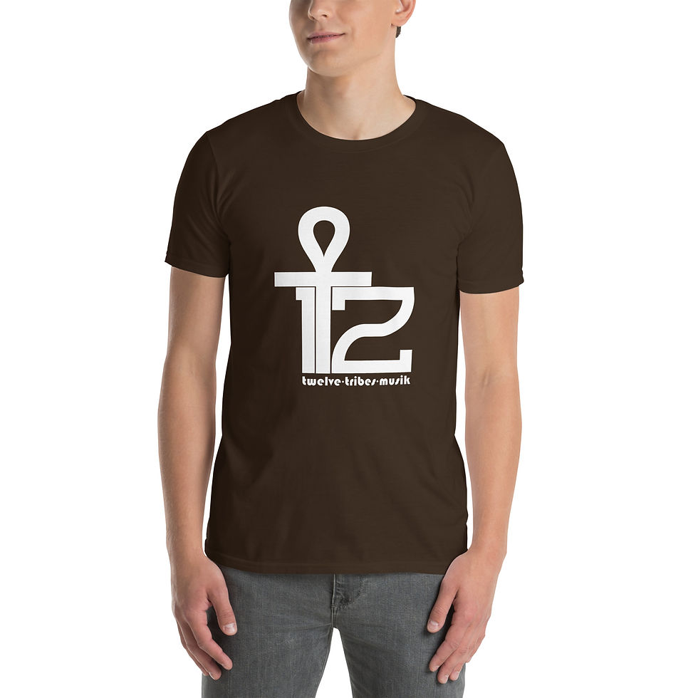 Thumbnail: 12 Tribes Musik White Logo Short-Sleeve Unisex T-Shirt (Colors Available)