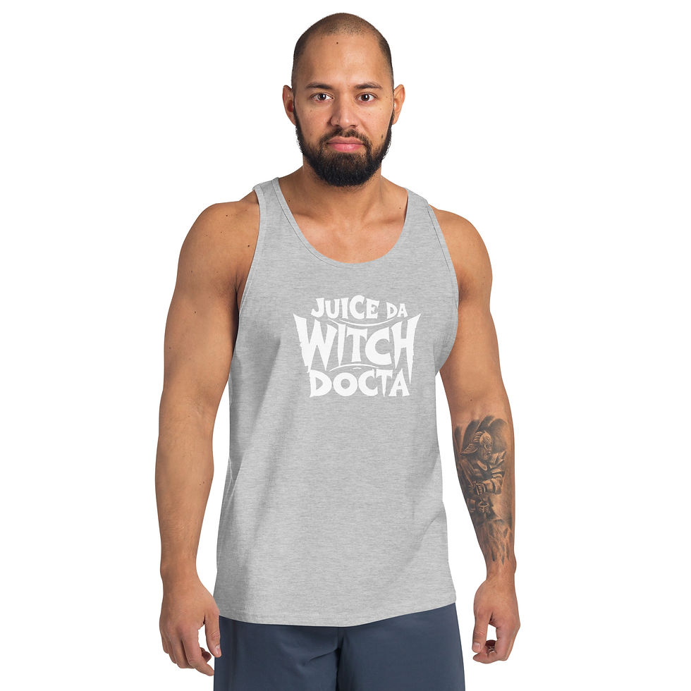 Thumbnail: Juice Da Witch Docta White Logo Men's Tank Top (Colors Available)
