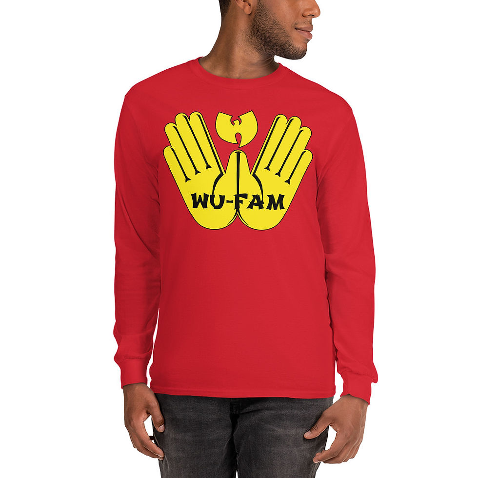 Thumbnail: WU-FAM Classic Yellow Logo Men’s Long Sleeve Shirt (Colors Available)