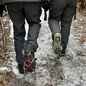 Hillsound Trail Crampons keeping the kids safe on trail