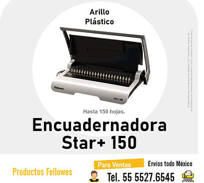 Encuadernadora Star + 150 FELLOWES ARILLO DE PLASTICO.jpg