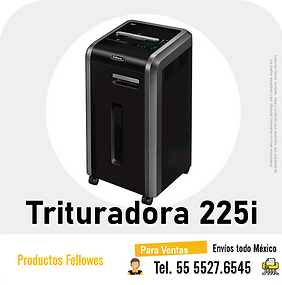 Trituradora 225i Fellowes Powershred 225i Corporativo Corte Recto 225I 332200