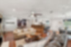 Close-up view of the spacious living room with stylish furnishings