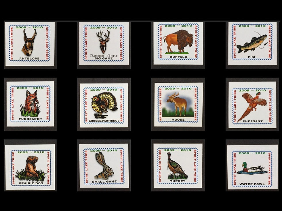 SL131-142 Spirit Lake Tribe 2009-10 Set/12 Stamps