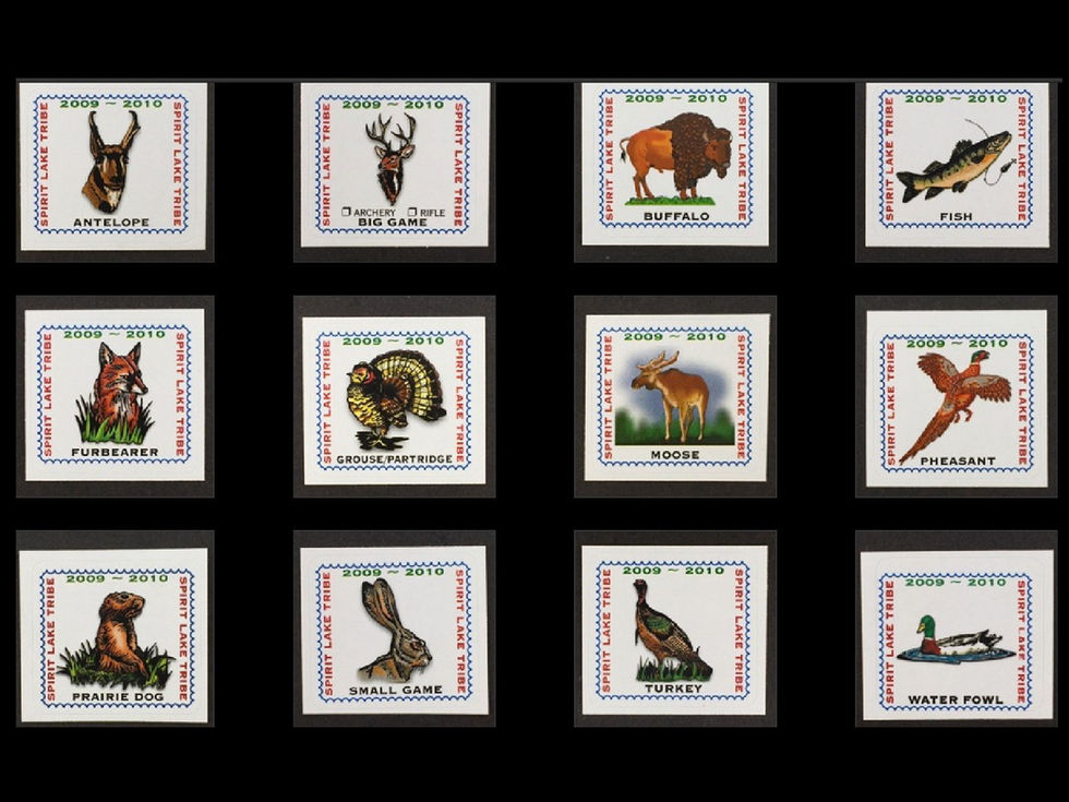 SL131-142 Spirit Lake Tribe 2009-10 Set/12 Stamps