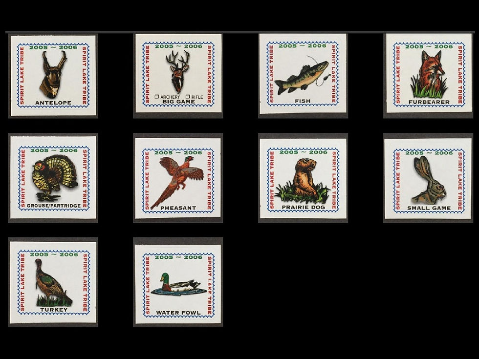 SL85-94 Spirit Lake Tribe 2005-06 Set/10 Stamps