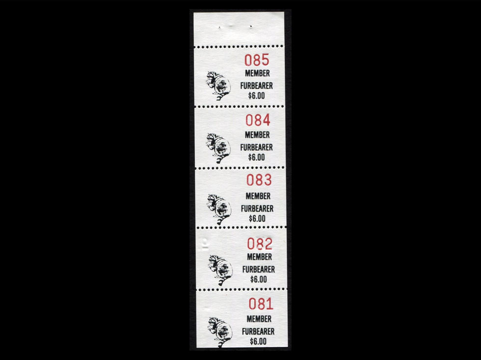 PR33 Pine Ridge 1988-92 Furbearer Member, Strip/5