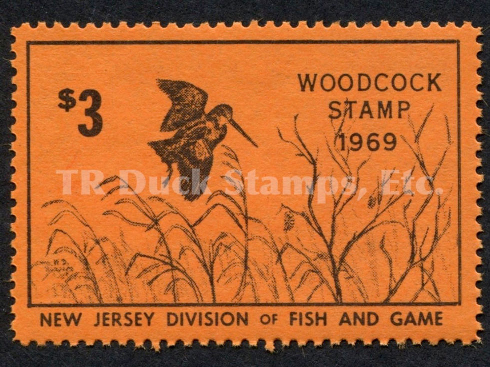 New Jersey NJW3 1969 NJ Woodcock Stamp