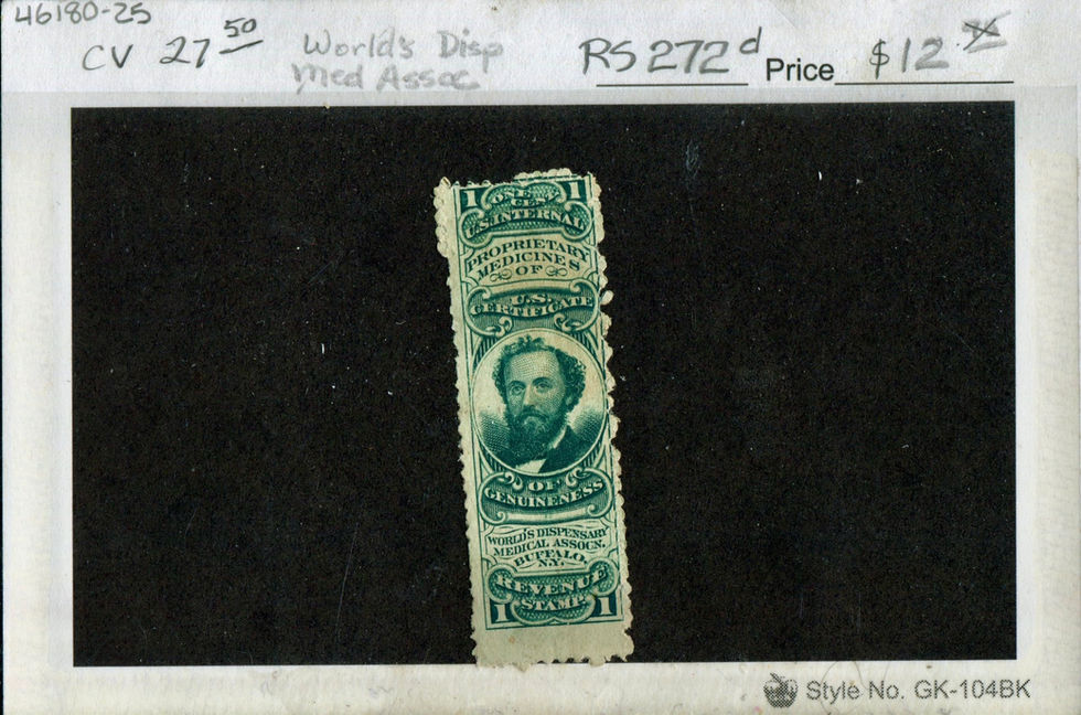 RS272d World's Dispensary Medicines Private Die Medicine Stamp