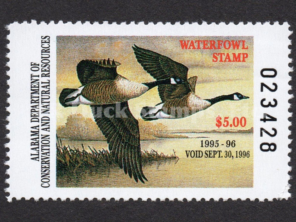 Alabama 1995 AL17 Canada Geese Duck Stamp