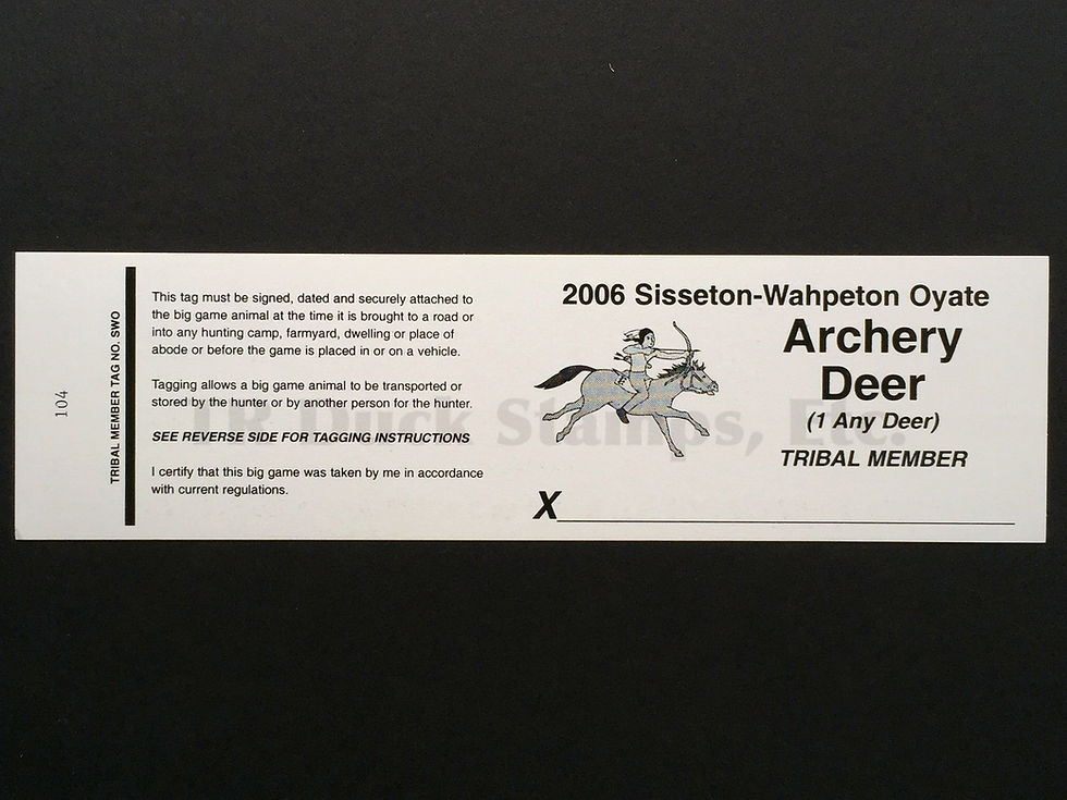 LTD148 Lake Traverse 2006 Archery Tribal Member Tag
