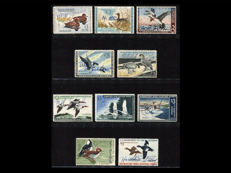 1960-1969 #RW27-RW36 Used Federal Duck Stamps Set of 10