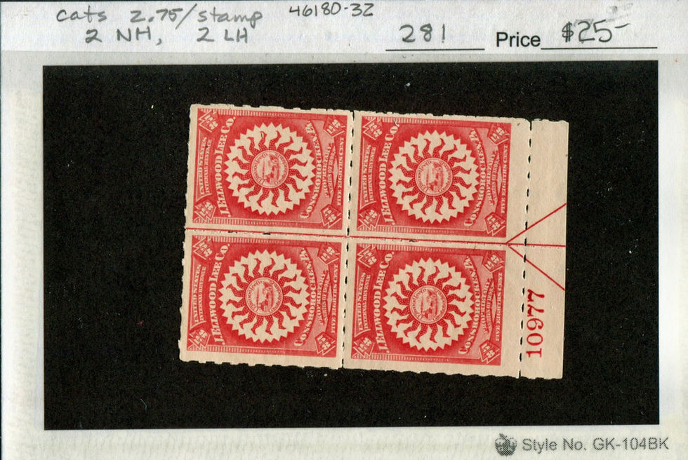 RS291p J Ellwood Lee Private Die Medicine Stamp
