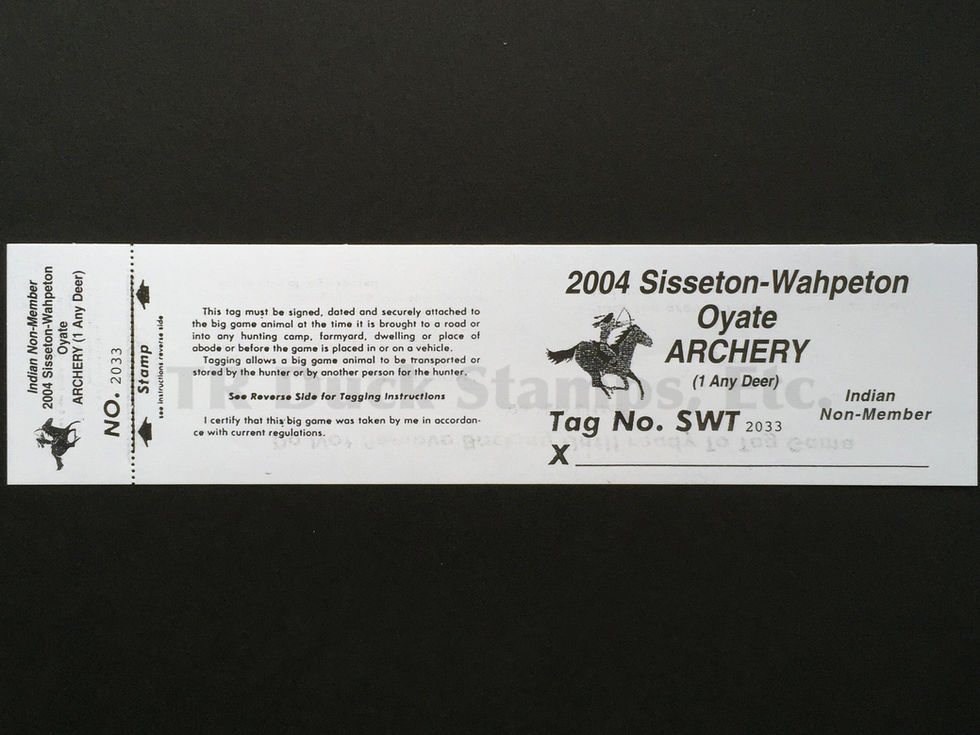 LTD119 Lake Traverse 2004 Archery Indian Non-Member Tag