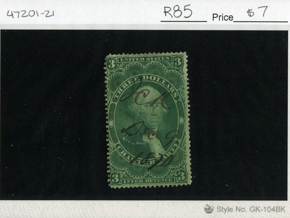R85 Charter Party I $3 Revenue Tax Stamp