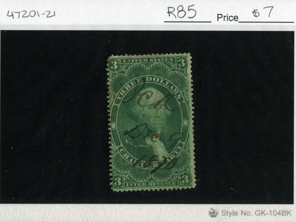 R85 Charter Party I $3 Revenue Tax Stamp
