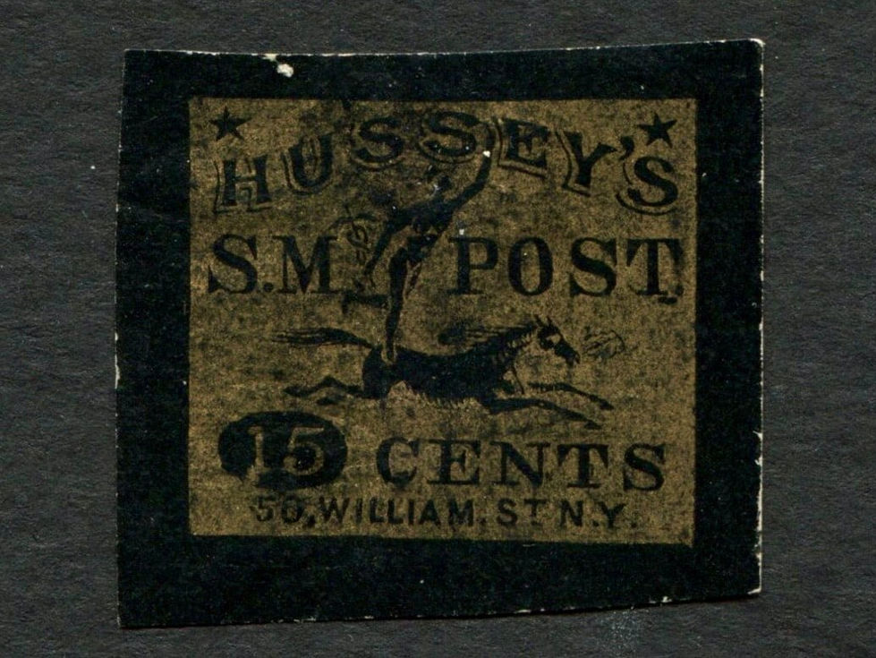 Hussey's SM Post 87LE3 Local Post Stamp
