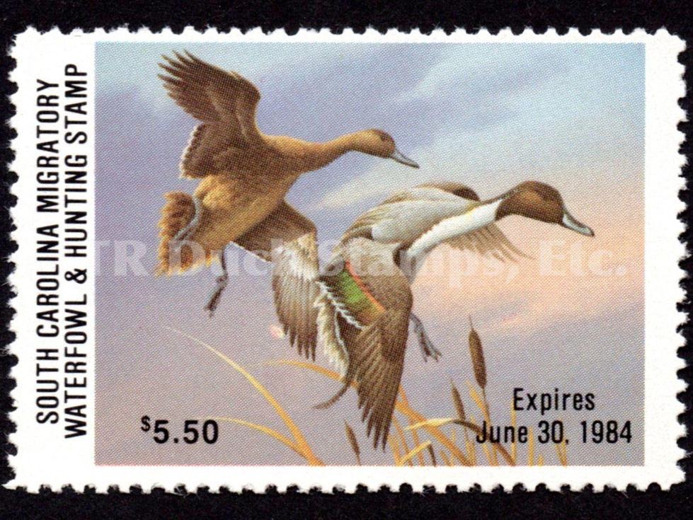 South Carolina 1983 SC3 Pintails Duck Stamp