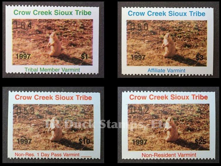 CC148-51 Crow Creek Sioux Tribe 1997 Varmint Set/4