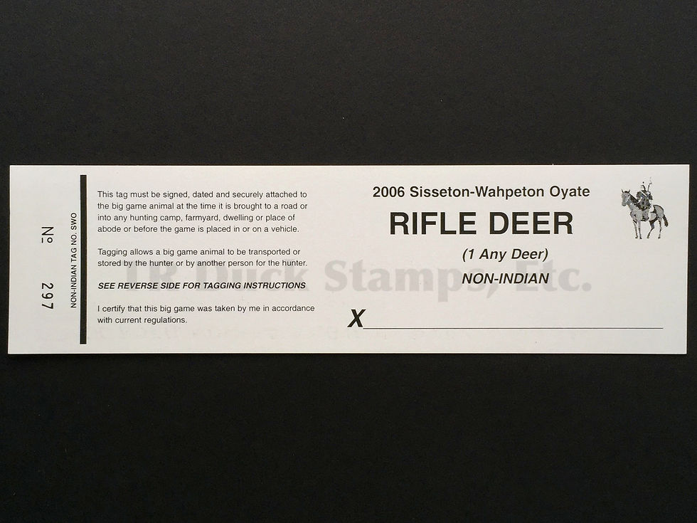 LTD157 Lake Traverse 2006 Rifle Non-Indian Tag