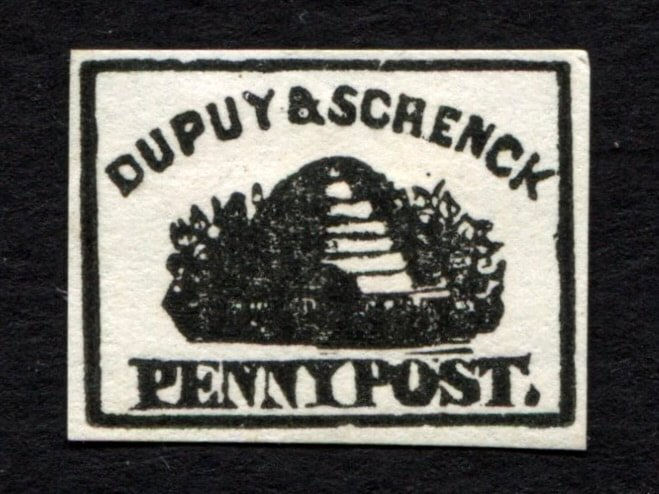 Dupuy & Schenk 60L2, forgery Local Post Stamp