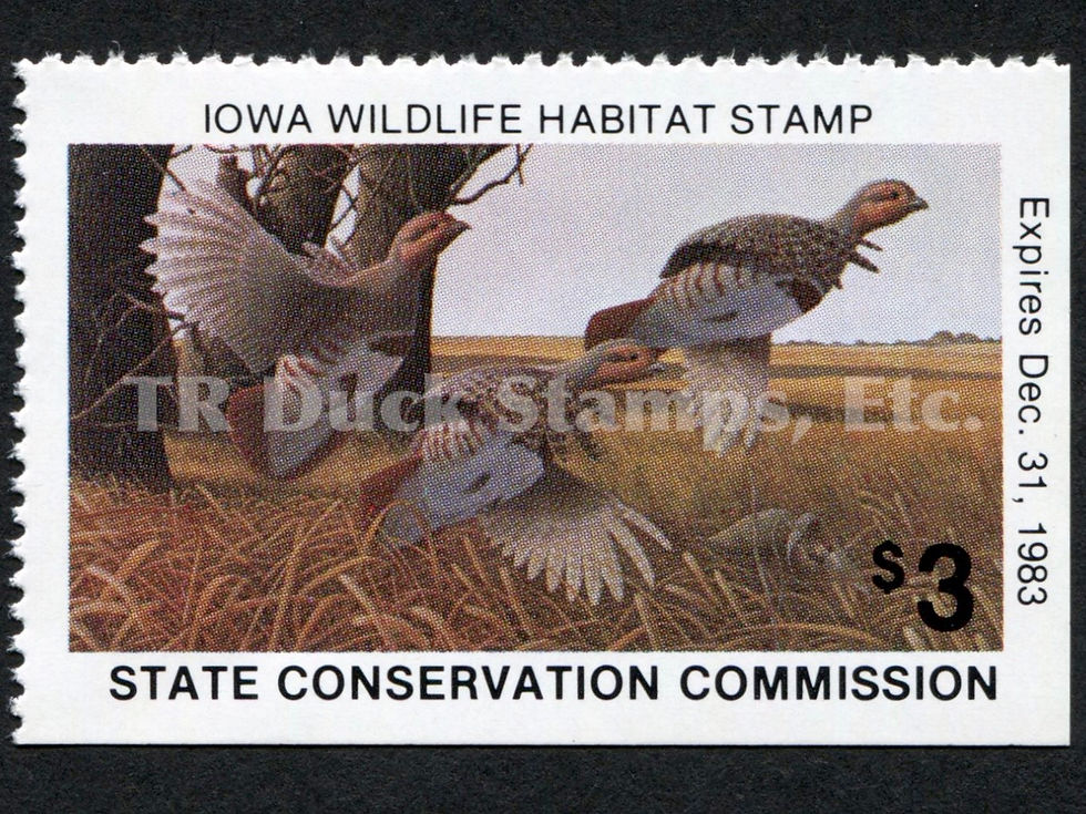 Iowa 1983 IAH5 Wildlife Grouse Duck Stamp