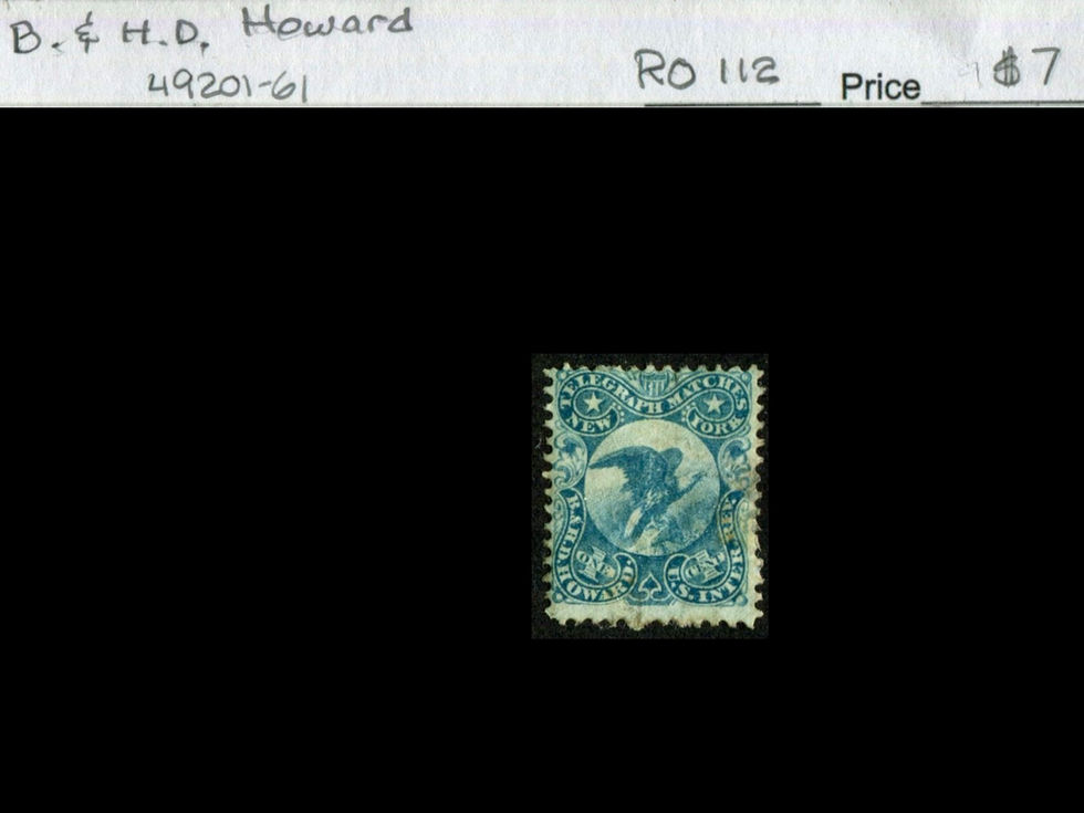 RO112 B&HD Howard Match Private Die Match Stamp