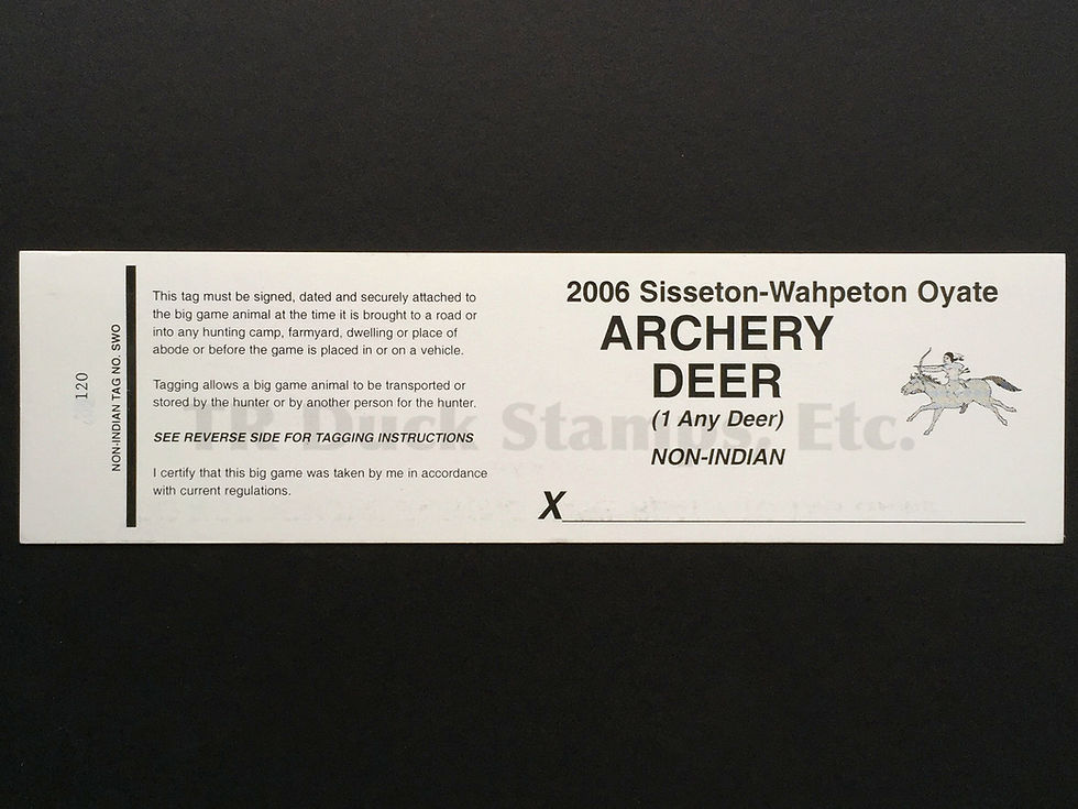 LTD150 Lake Traverse 2006 Archery Non-Indian Tag