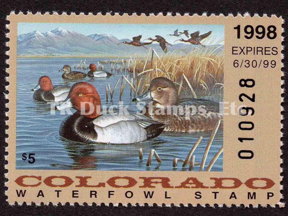 Colorado 1998 CO9 Redheads Duck Stamp