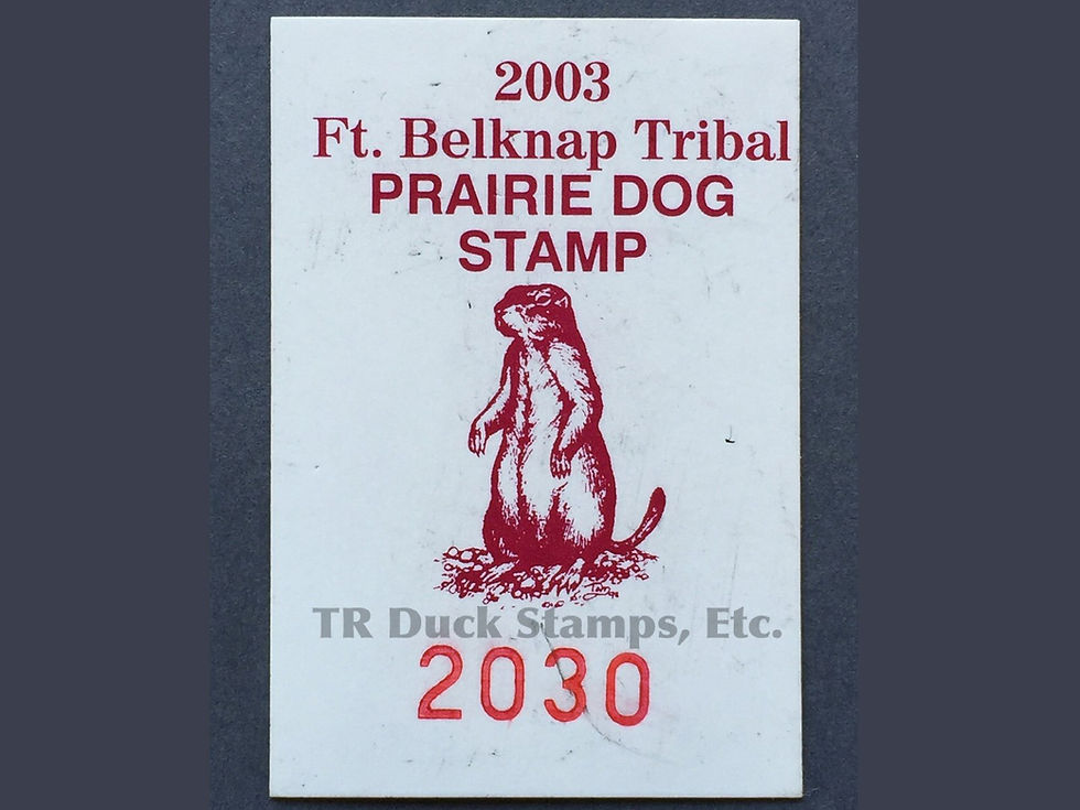 FB26 Fort Belknap 2003 Prairie Dog stamp