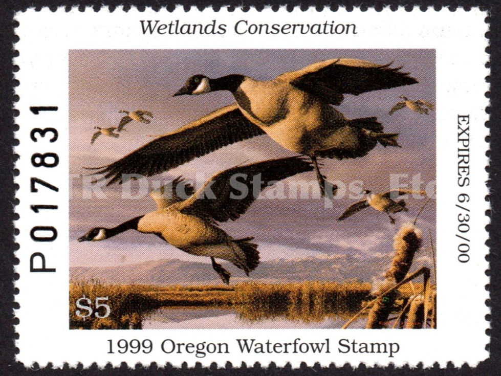 Oregon 1999 OR16 Canada Geese Duck Stamp