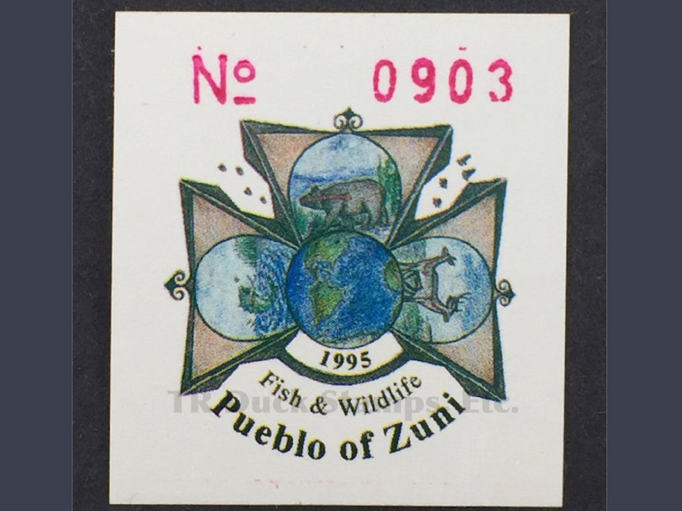 ZU1 Zuni 1995 Habitat Conservation Stamp (Tan & Blue)