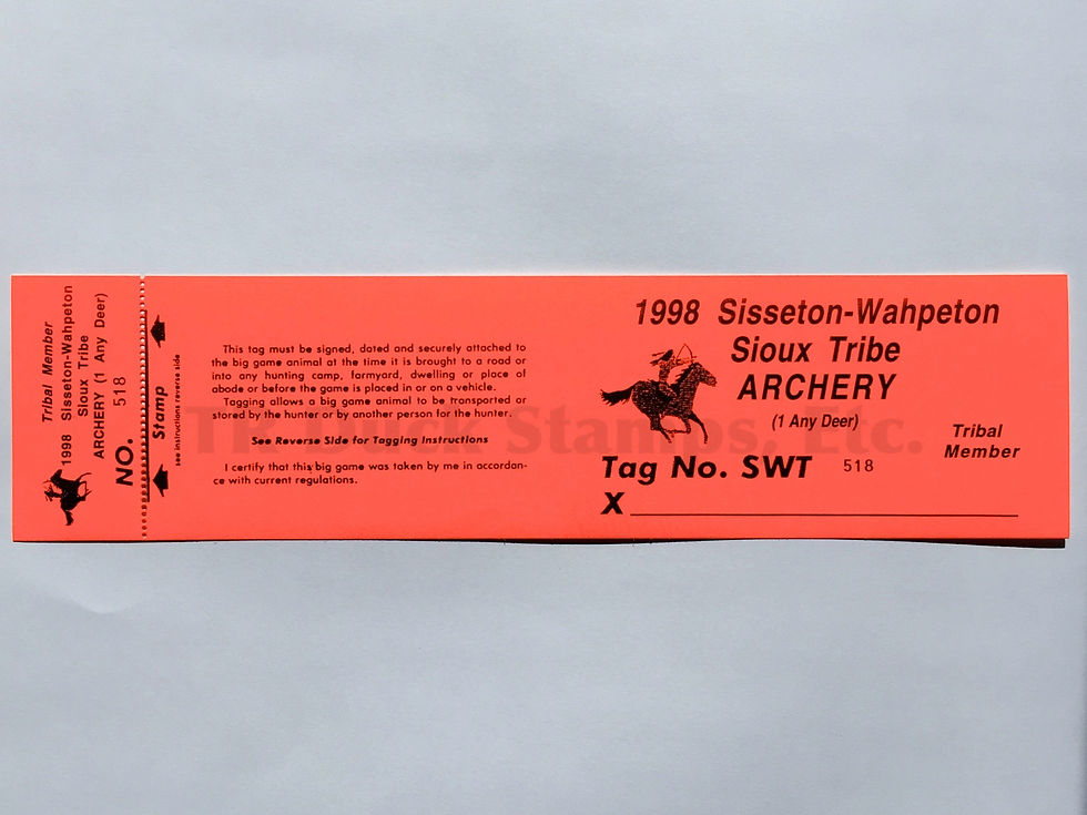 LTD54 Lake Traverse 1998 Archery Tribal Tag