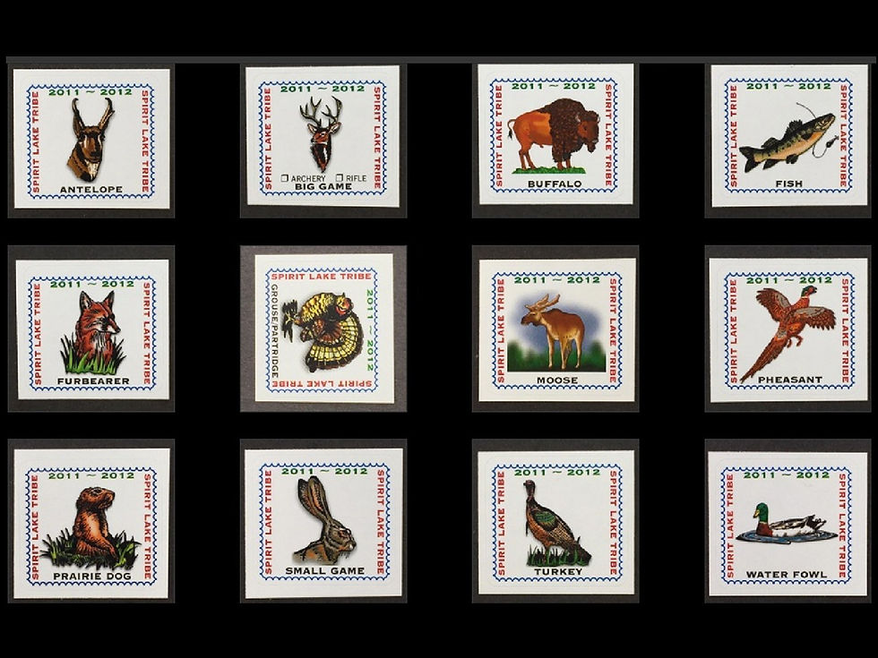 SL155-166 Spirit Lake Tribe 2011-12 Set/12 Stamps