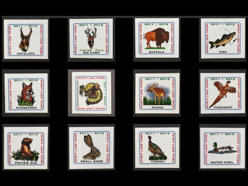 SL155-166 Spirit Lake Tribe 2011-12 Set/12 Stamps