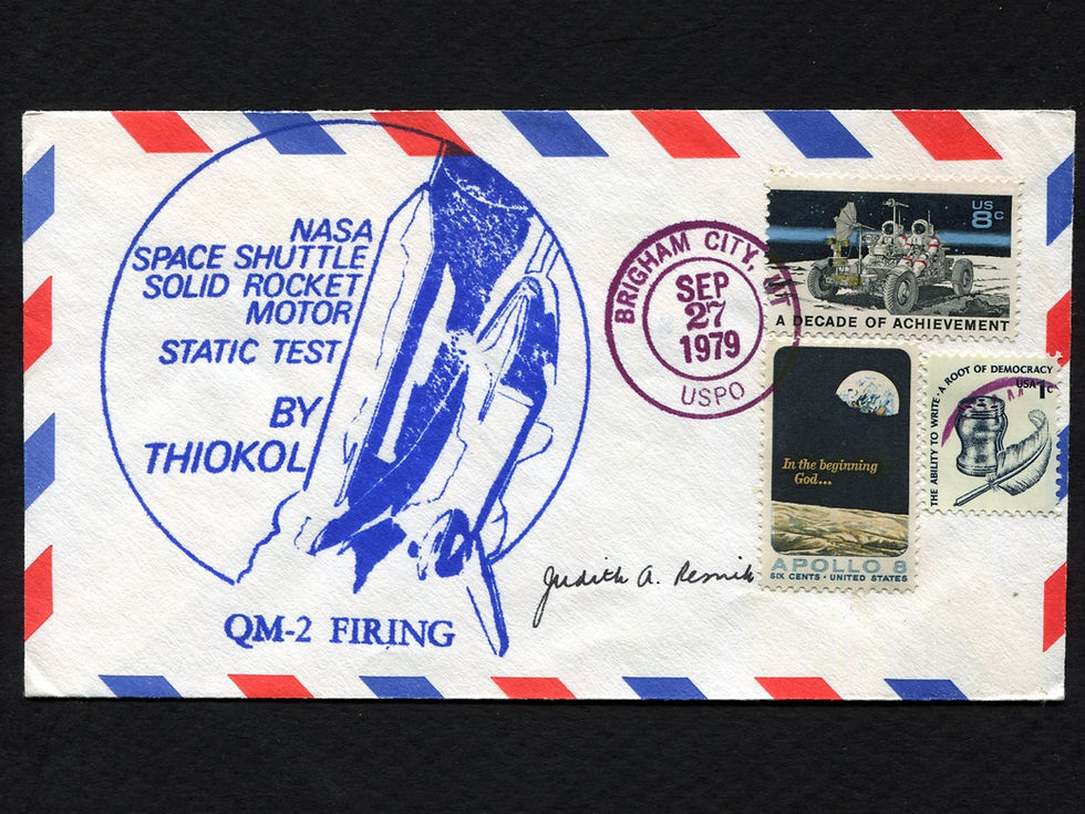 JUDY RESNIK signed Thiokol Space Shuttle Cover w/LOA