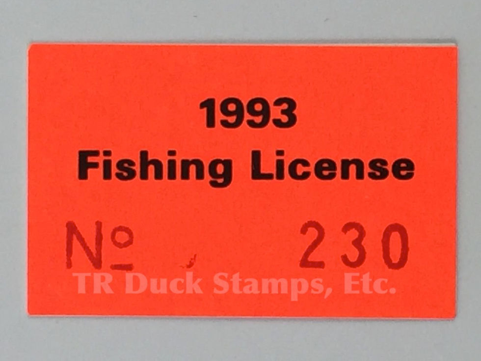 SI17 Siletz Tribal 1993 Fishing License
