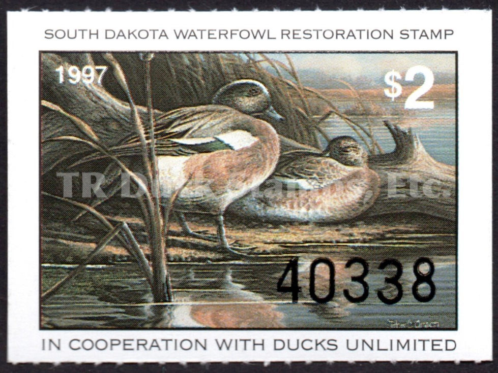 South Dakota 1997 SD15 Widgeons Duck Stamp