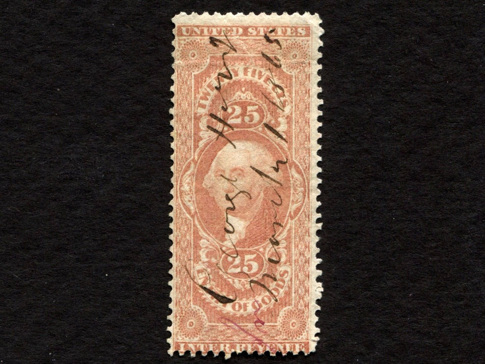 R48a Entry of Goods 25c US Revenue Tax Stamp