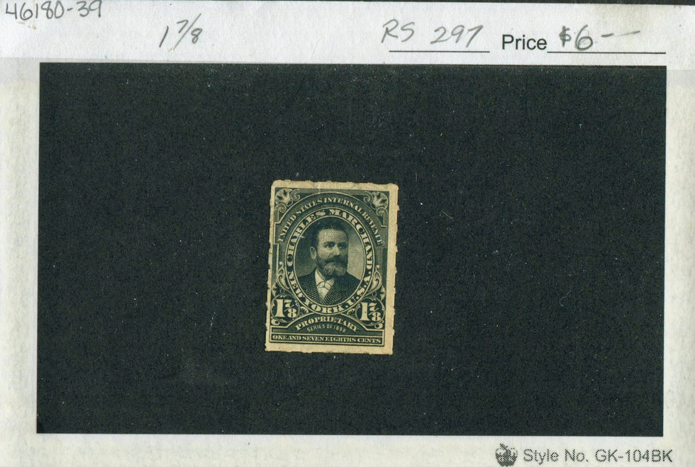 RS297 Charles Marchand Private Die Medicine Stamp