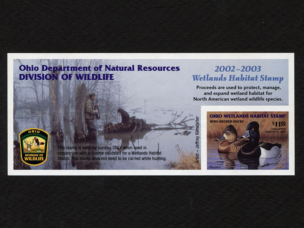 Ohio 2002 OH21 Ring-Necked Duck Stamp