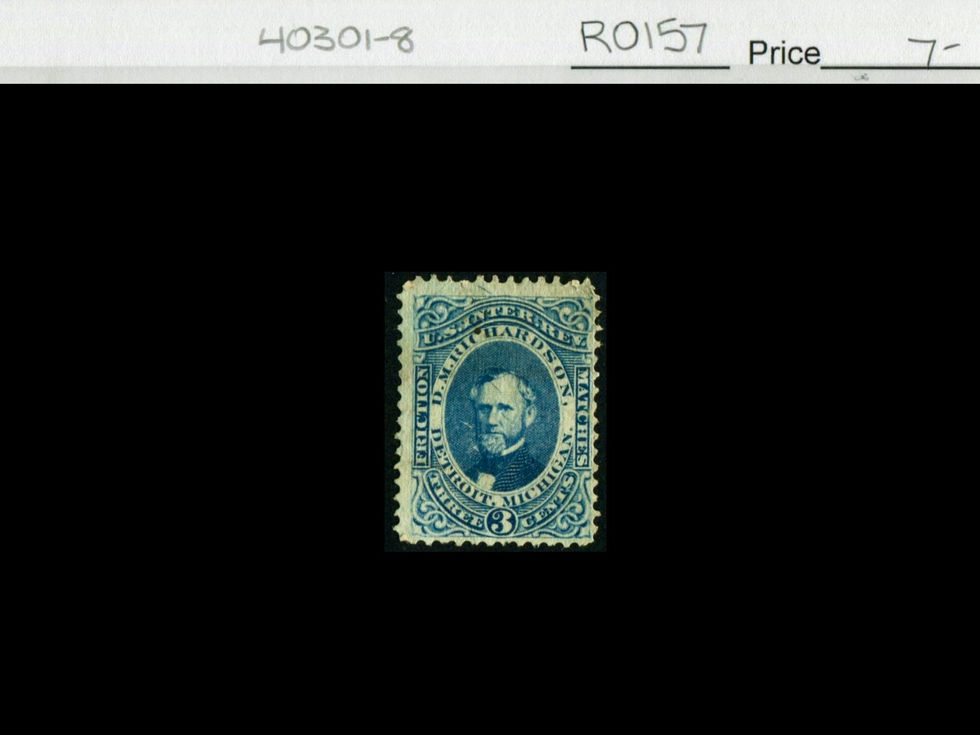 RO157 DM Richardson Friction Matches Private Die Match Stamp