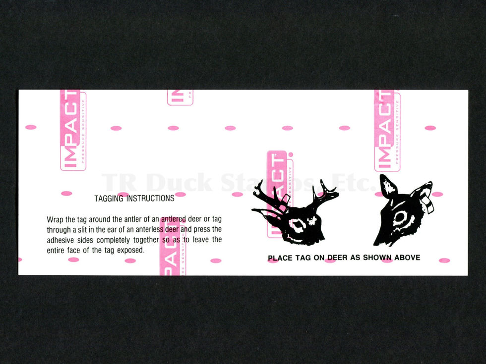 TTD125 Fort Berthold 2010 Antlerless Deer Unit 4 tag
