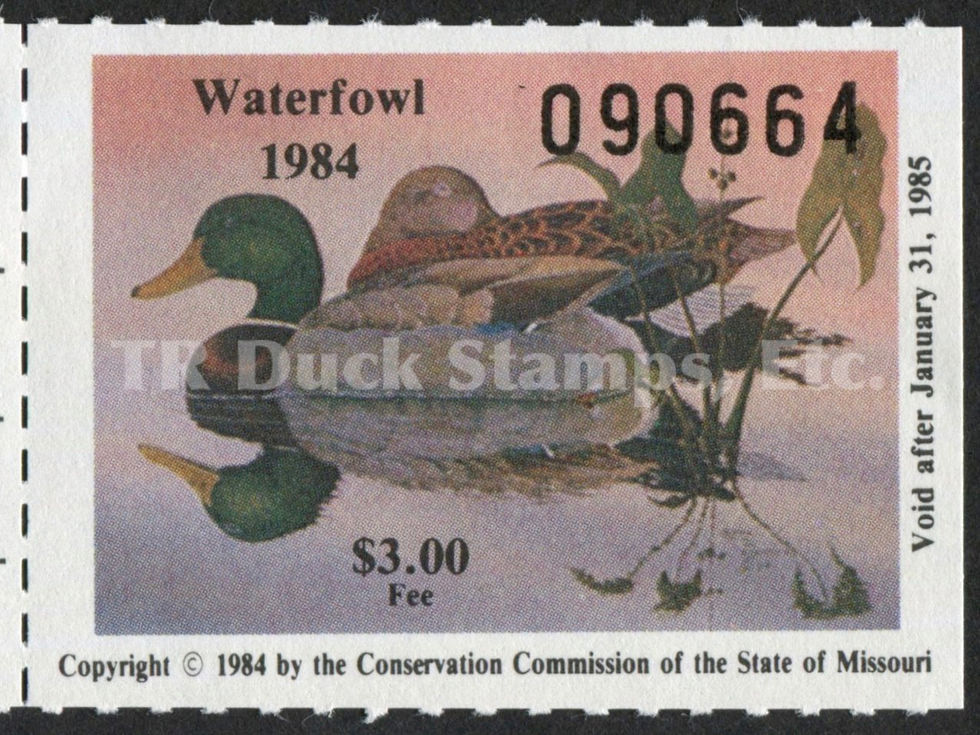 Missouri 1984 MO6T Mallards w/Tab Duck Stamp